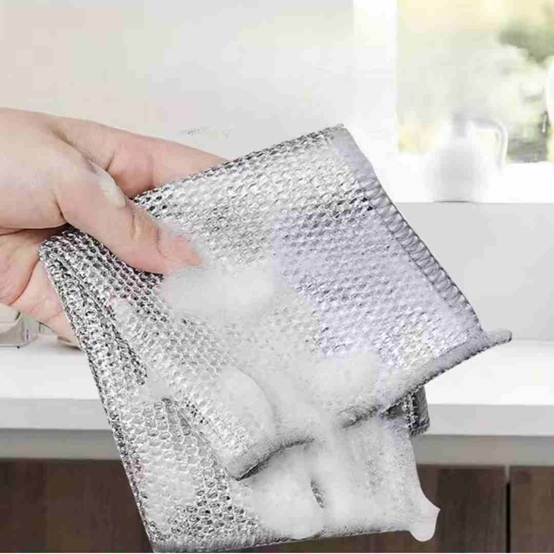 SET DE PAÑOS DE ALUMINIO TRENZADO PARA COCINA