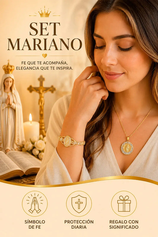 Set Mariano™ | Pulsera y Collar de la Virgen María