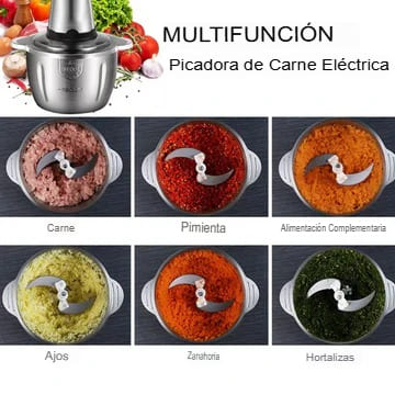 PICADORA DE ALIMENTOS MULTIFUNCIONAL DE ACERO INOXIDABLE 50% OFF