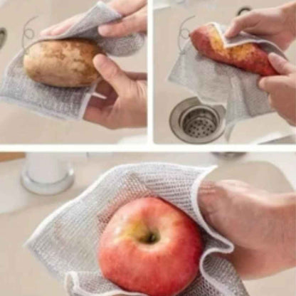 SET DE PAÑOS DE ALUMINIO TRENZADO PARA COCINA