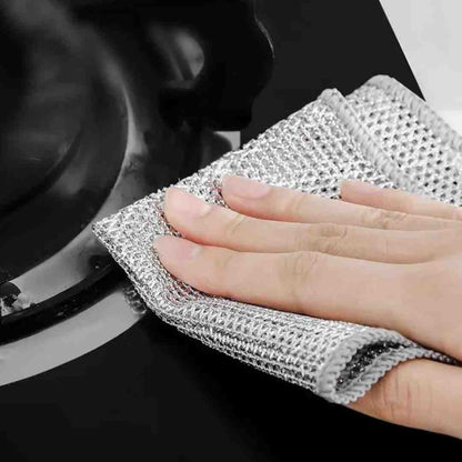 SET DE PAÑOS DE ALUMINIO TRENZADO PARA COCINA